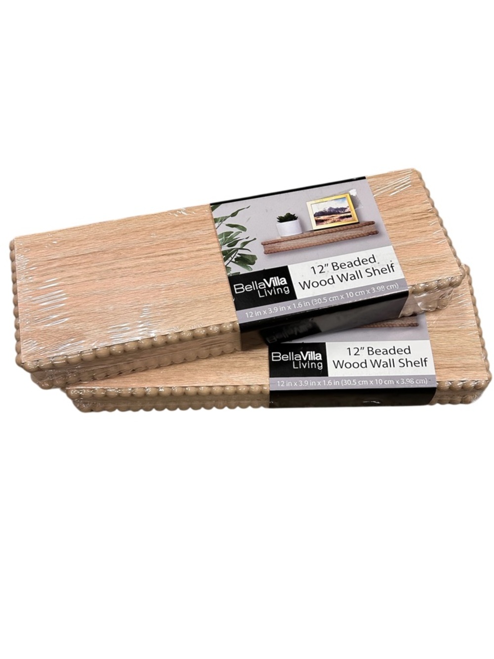 BellaVilla Living 12”‎ Beaded Wood Wall Shelf (Set of 2)
Sealed